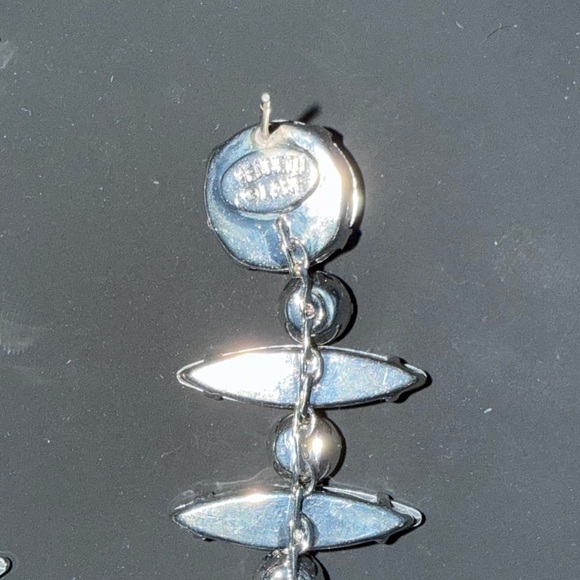 Kenneth Jay Lane Chandelier Crystal Earrings Silver Clear - Picture 3 of 4